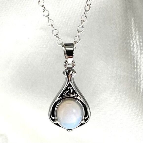 AVI Dainty Moonstone & Sterling Silver Necklace - Picture 8 of 14